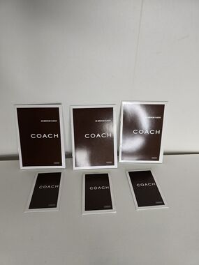 Coach Brown Branded Cards - Set of 6